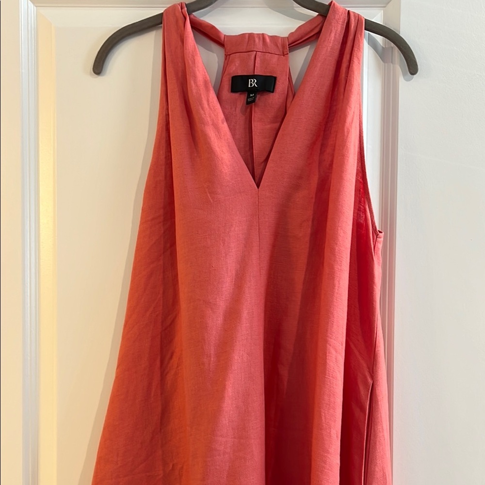Banana Republic Vibrant Coral Backless Dress